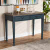 Baxton Studio Dauphine French Provincial Spruce Blue Accent Writing Desk 152-9392
